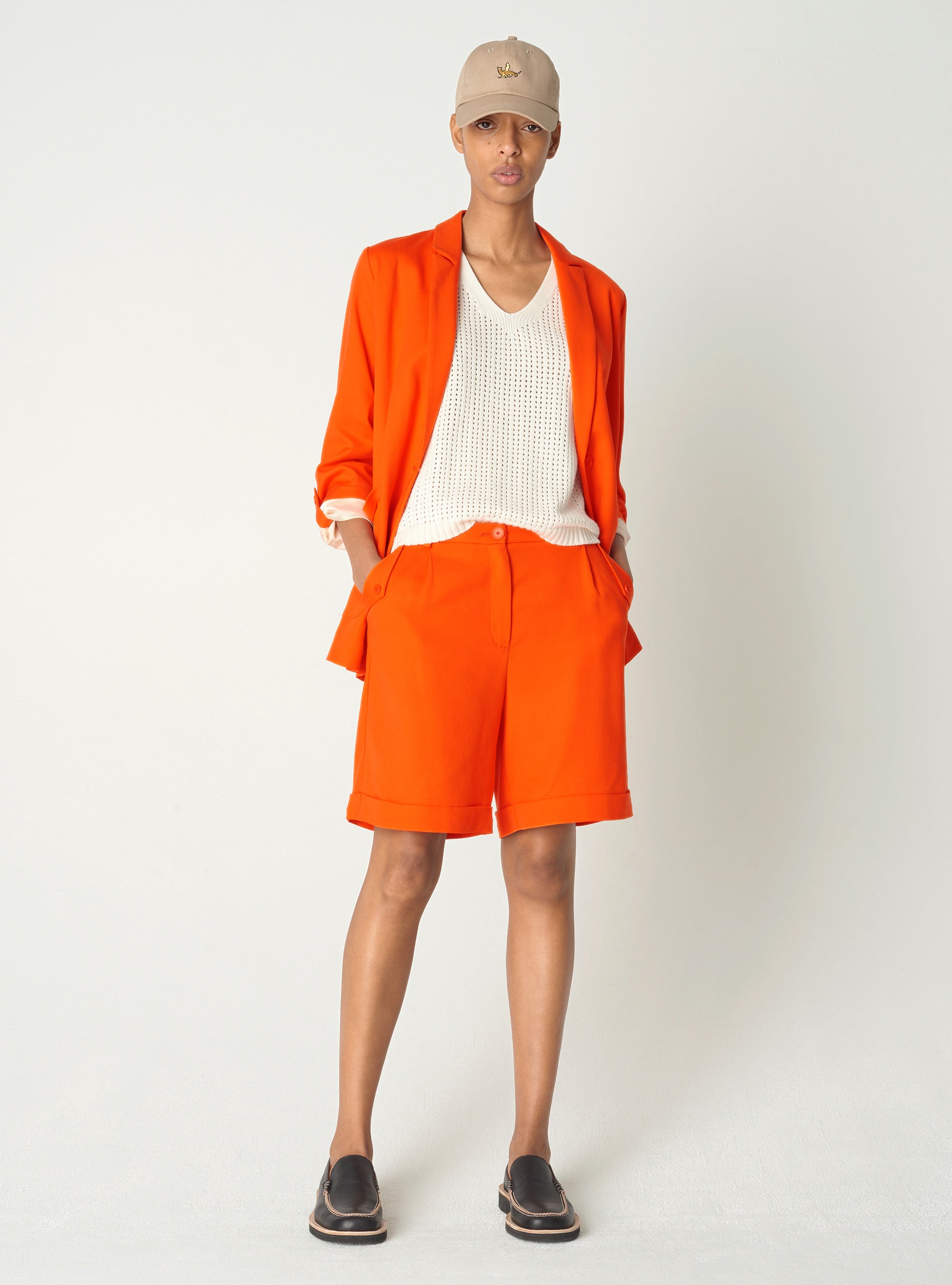 Coral shorts sale and blazer