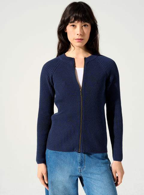 Cardigan zippé