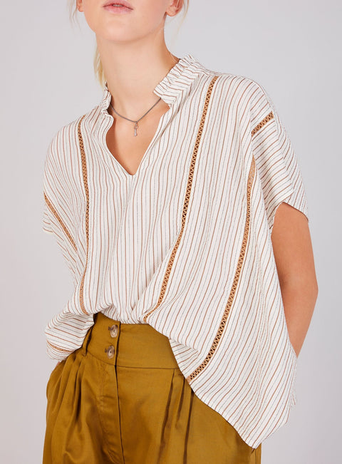 Loose Striped Blouse