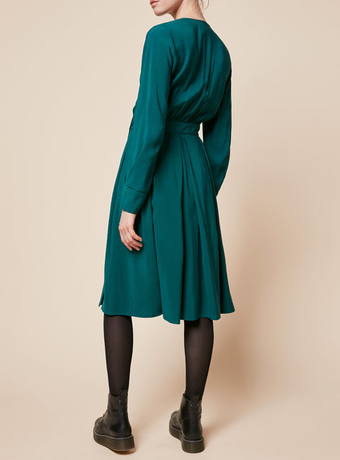 Long Sleeve Wrap Dress