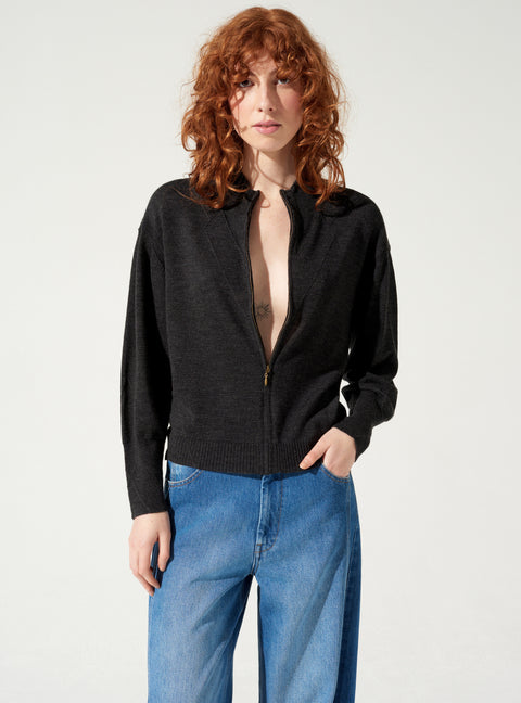 Cardigan zippé