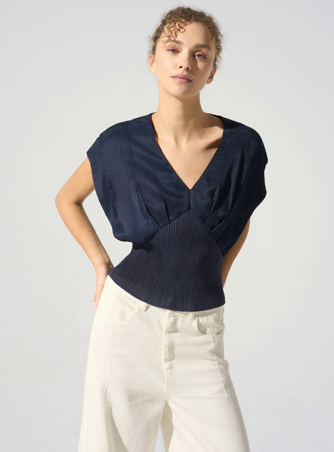 Top with V-neckline