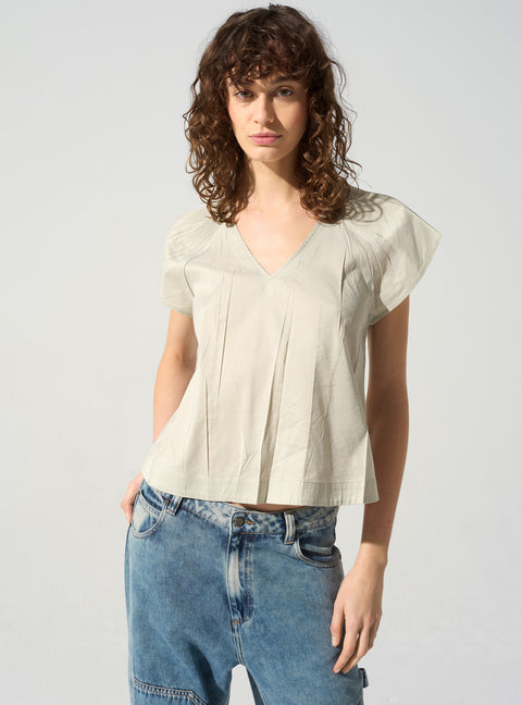 Blouse plissée cristal